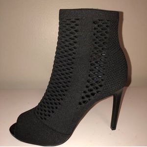 Charles David Peep Toe Fabric Ankle Booties 7 1/2